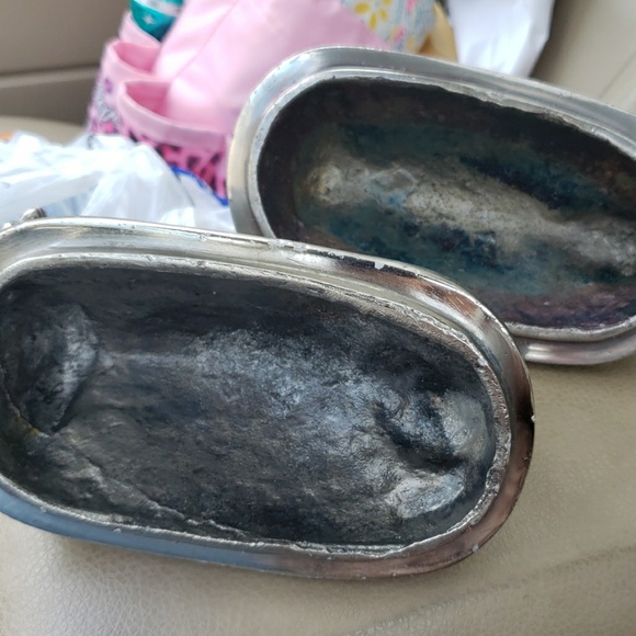 Vintage Turkey metal Butter Molds lids price for pair - Picture 4 of 4